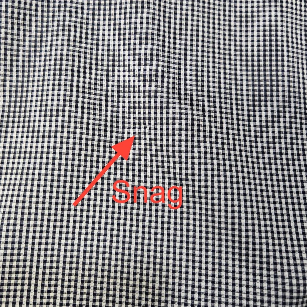 TravisMathew Button Up Shirt Large Gingham Plaid 4 Way Stretch‎ Performance Golf